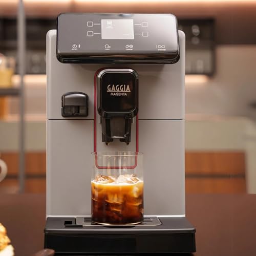 Image of Kaapi Solutions Magenta Prestige Super-Automatic Espresso Machine - Moon Grey, 12 One-Touch Beverages, Built-in Ceramic Grinder, Integrated Milk Carafe, TFT Display