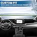 KUST Car Dash Cover for Toyota Sienna 2021-2024 2025 2026 (with HUD) Non-Slip Dashboard Cover Polyester Interior Accessories for Sienna Custom Fit Dash Mat Windshield Sunshade No Glare Black