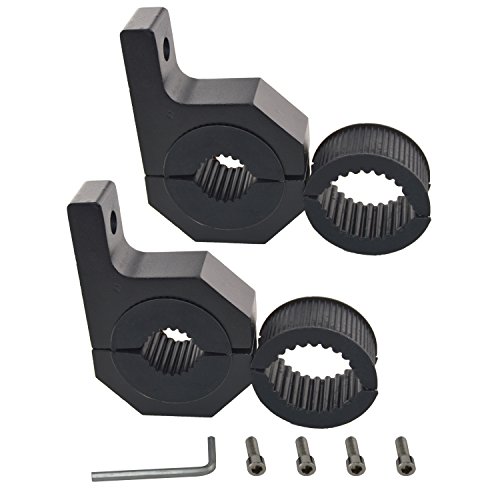 AUXTINGS 2 Pieces 1/1.5/2 inch LED HID Work Light Mounting Brackets Horizontal Bull Bar Mount Tube Clamp Roll Cage Holder for ATV UTV 4X4 Offroad Car Truck Jeep