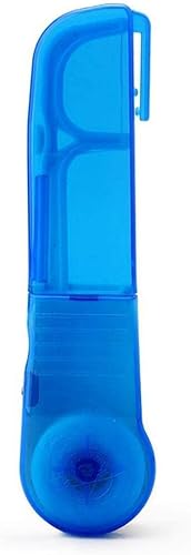 Miniatura 3 de Soporte de hilo dental reutilizable, 98.4 ft de largo para hilo dental, fácil de transportar, azul, 4.33 x 0.63 x 1.1 pulgadas