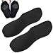 Fitu Women's 6 Pairs Cotton No Show Liner Socks Non Slip Low Cut (Small(Women 5-8 / Men 4-7), Black)