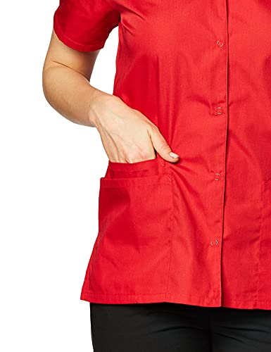 Scrubs For Women Workwear Originals Snap Front Top 4770, L, Red #TOP2