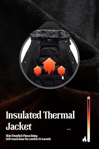 Chrisuno Girl's Long Parka Warm Winter Coat Water Resistant Quilted Puffer Jacket Snow Outwear3