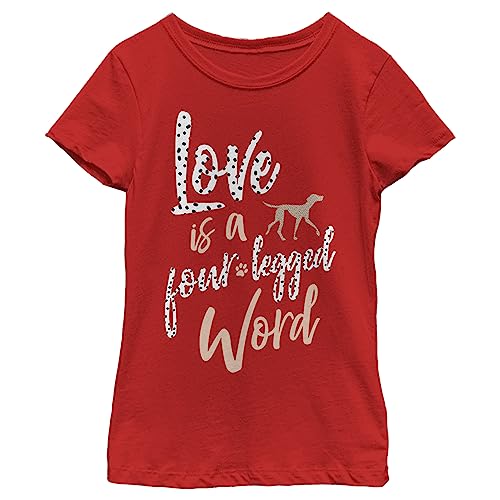 Disney Little, Big 101 Dalmations Four Legged Love Girls Short Sleeve Tee Shirt
