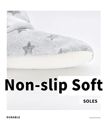 Image of DICUIRD Womens Fuzzy Slipper Socks Non Slip Soft Sole House Booties | Fluffy sherpa lined women slipper socks, non-slip soft sole, warm cozy indoor house booties for all-day daily wear