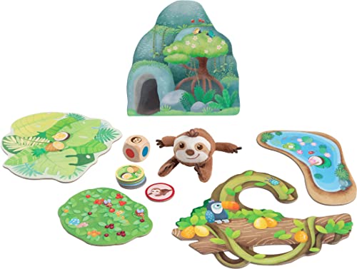 HABA 306599 - Meine ersten Spiele – Faultier, komm mit!, Kleinkindspiel ab 2 Jahren, Bunt