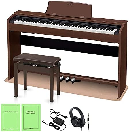 Amazon | CASIO PX-770 ブラウン 電子ピアノ 88鍵盤 ヘッドホン・高低  