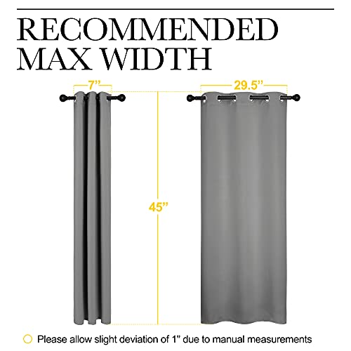 Image of NICETOWN Silver Grey Blackout Curtain Panels for Bedroom, Thermal Insulated Grommet Top Blackout Draperies and Drapes for Basement (2 Panels, W34 x L45-inch)