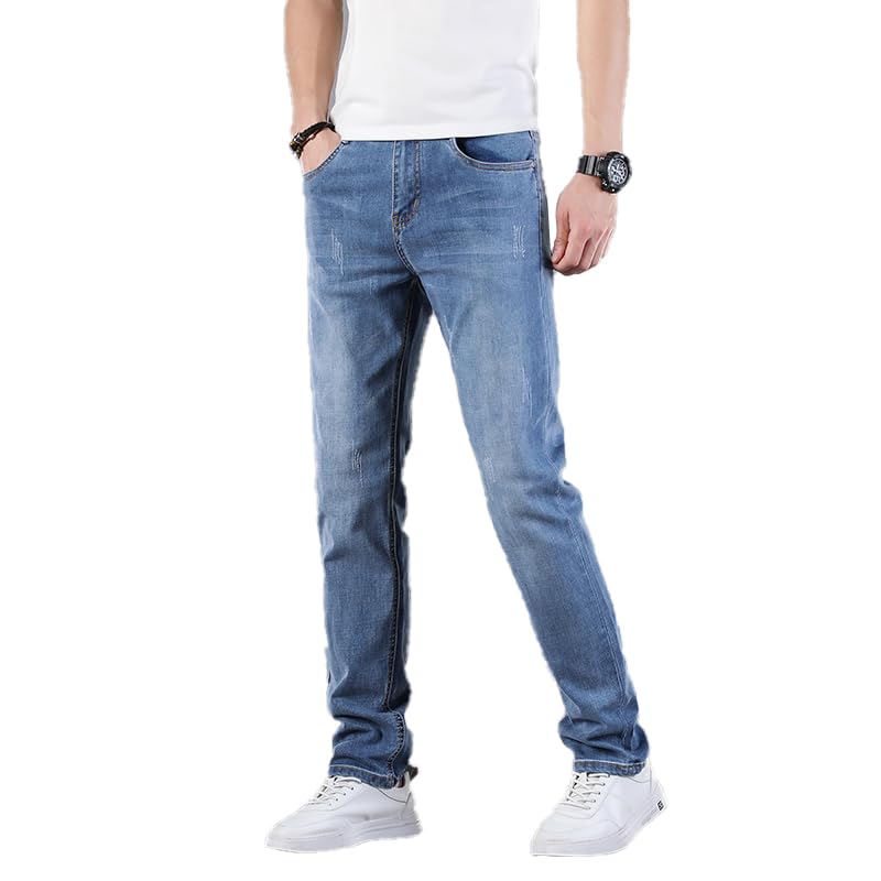 Men's Jeans with A Slightly Elastic Straight Leg are Suitable for Daily Commuting Casual Wear3