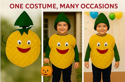 Image of FancyDressWale Fruit & Vegetable Fancy Dress Costume for Kids | Free Size 2-10 Years | School Fancy Dress, Stage Shows, Theme Parties
