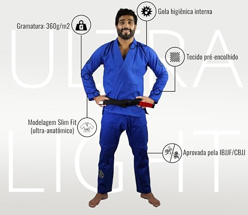 Kimono Jiu Jitsu Ultra Light Keiko Sports Unissex A1 Azul
