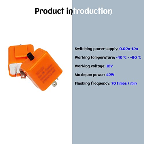 Flasher Relay (2-Pin) 12V Motorcycle Adjustable Speed Fixer Fits For Led Electronic Flasher Relay For Motorcycles And Cars Turn Signal Hyper Flash Relay (Black 2Pcs) #TOP3