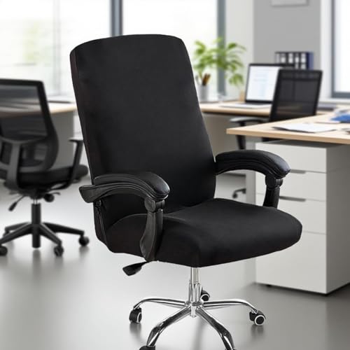 Capa Para Cadeira Elástica Modelo Escritório Conforto Executivo Ajustável (Preto)