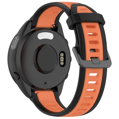 [DKEnjoy] Compatible for GARMIN �K�[�~�� Forerunner 165 �����j���O�E�H�b�`�A�V���R���������o���h �A�X�e�����X�|�o�b�N���A�ϋv�� (�u���b�N+�I�����W)
