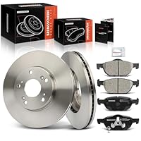 Frankberg 2x Bremsscheiben + 4x Bremsbeläge mit Bremsenschmiermittel Vorderachse Kompatibel mit Civic IX FB FG 2012-2016 Civic X Schrägheck FC FK 2017-2023 Replace# 45251TV0E00