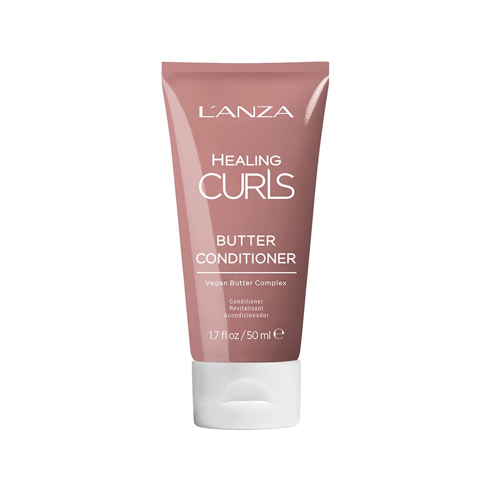 L'ANZA Healing Curls Butter Conditioner - Curly Hair Product for Moisturizing and Detangling Velvety Curls with Anti-Humidity Moisturizers, with Sulphate Free, Paraben Free Formula (1.7 Fl Oz)