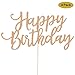 4 Pack Happy Birthday Cake Topper Rose Gold, 1st First Happy Birthday Cupcake Topper, Rose Gold Decoration