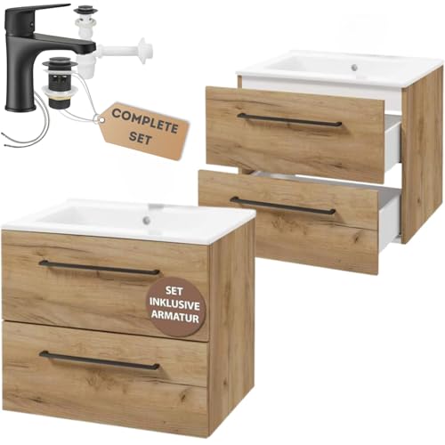 .Deftrans waschbeckenunterschrank hängend mit schubladen 60 x 50 x 46 cm...