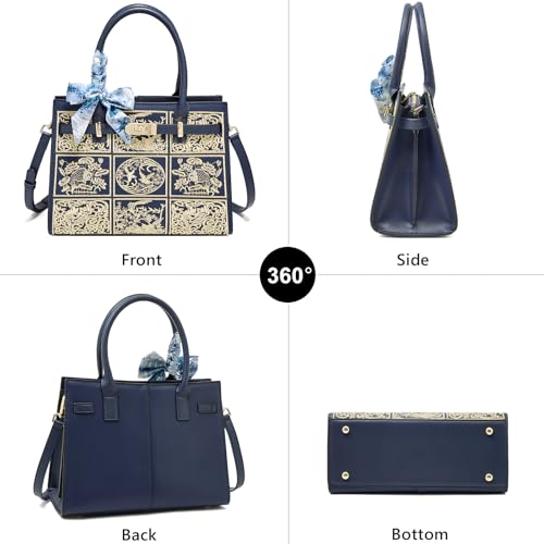 Image of FOXLOVER Medium Tote Bag for Women Designer Vintage Satchel Handbags Top-handle Purses