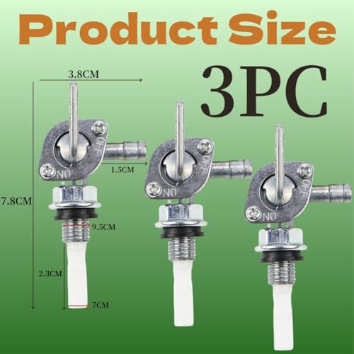 Benzinhahn Schalter,3pcs Kraftstofftank Benzinhahn Schalter,Benzinhahn Ölschalter,M10 Benzin Gas Kraftstoffhahn,Benzinhahn Stromerzeuger Schalter,für Kraftstofftank Motorräder Offroad Karts
