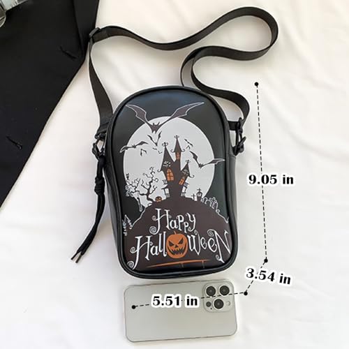 Novelty Pumpkin Crossbody Bag Devil Shoulder Bag Spooky Season Gothic Purses Funny Bag for Women Men2