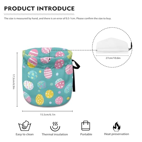 Image of Colorful Eggs Insulated Teapot Cover, Heat Preservation Washable Teapot Protective Cosy for Kitchen Home Tea Party Decor, Red