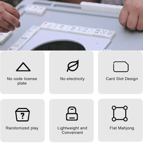 Coffret Mahjong compact haut de gamme avec plateau de jeu robuste