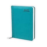 buchkalender a5 2020  Trötsch Buchkalender A5 Aqua 2022: Tagesplaner mit Kunstledereinband (Notizkalender)