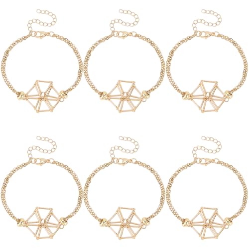 SUNNYCLUE 1 caja de Soporte para Pulsera de Cristal Chapado En Oro Real de 18 quilates, Jaula para Piedras Preciosas, Jaulas de Repuesto Vacías de Metal de Acero Inoxidable para Piedras, Suministros p