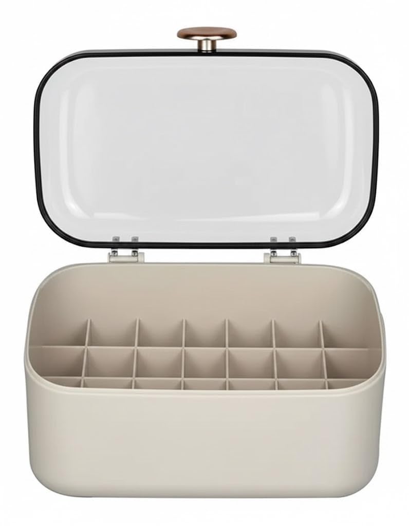 Niyam Makeup Organiser Storage Box for Countertop Cosmetics, Skincare and Beauty Case with Clear Led Display for Easy Visibility and Drawers for Vanity, Dresser retro lipstick holder (Lipstick Holder)-image-33