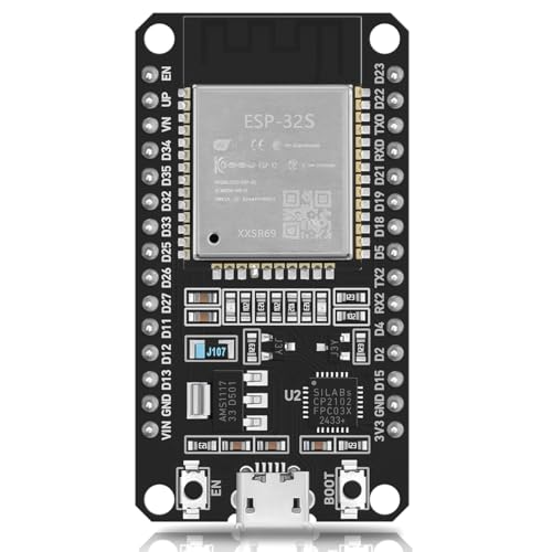 ESP32 WROOM 32 Entwicklungsboard, Universelles WiFi + Bluetooth+ Bluetooth LE MCU-Modul, BLE 4.2 BR/EDR, Dual Cores Mikrocontroller-Prozessor 80-240 MHz, mit freeRTOS und LwIP