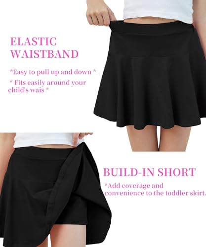 Image of Toddler Skirt Little Girls Athletic Uniform Skorts Golf Outfit Cheer Tennis Skirts with Shorts