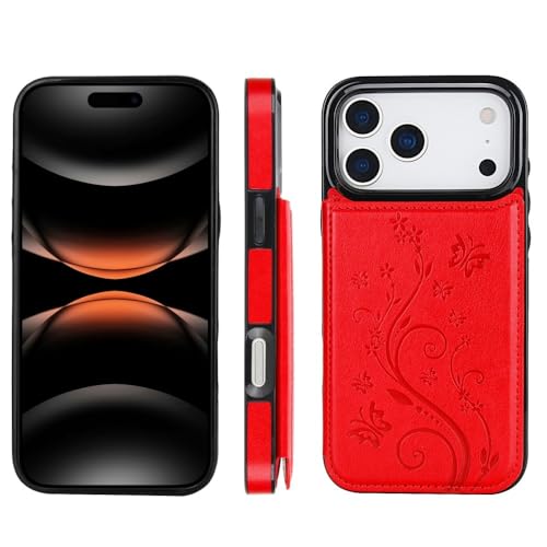Housse pour iPhone 12 Mini rouge : protégez vos cartes avec cet étui portefeuille élégant