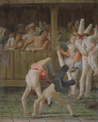 Affiche Décorative Pulcinella pour Chambre - Toile Vintage Domenico Tiepolo 60x90