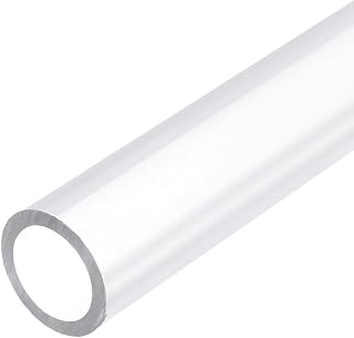 Clear PVC Pipe, High Impact Rigid Tube Round Pipe Plastic Vinyl Tube - Fitting for (Garden/Home/Dust Collection/Aquarium/Fish Tank), 0.47" ID & 0.63" OD & 1.08ft