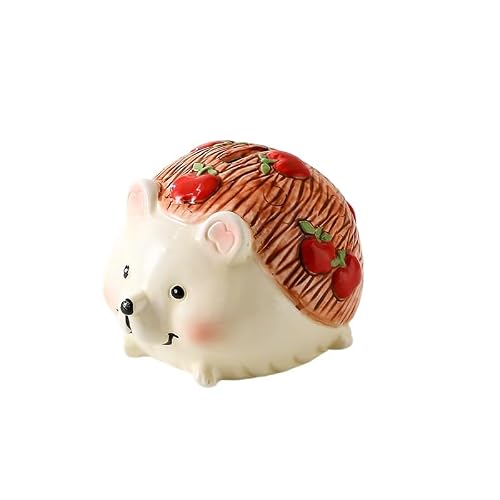 Image of Cute Hedgehog Money Box, Hedgehog Staue, Ceramic Hedgehog Decorative Money Bank, Animal Piggy Bank Coin Box, Modern Home Decor (A)