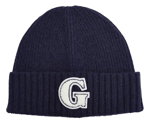 GANT Gorro de punto G Badge Beanie azul marino talla única