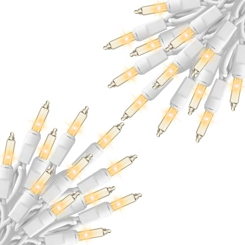Minetom Clear Christmas String Lights 100 Count 26.5 Feet Incandescent