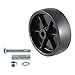CURT 28912 6-Inch Replacement Boat Trailer Jack Wheel, BLACK PLASTIC