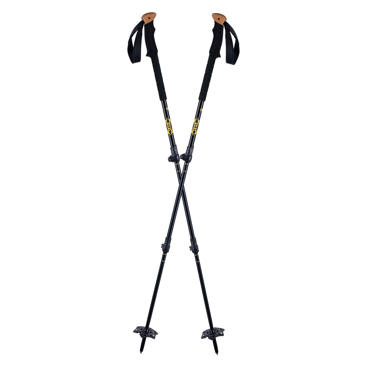 Atlas Snowshoes Lot de 3 bâtons de Montagne Unisexes, Noir, Taille Unique