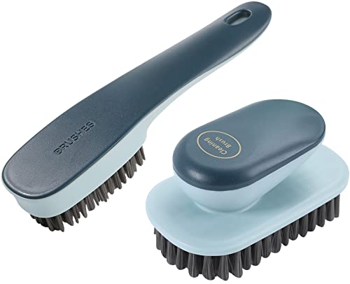 Laundry Brush Shoes Brushes Household Scrub Cleaning Brushes Clothes Soft Bristles Brush for Carpet Floor Sink Bathroom Bathtubs (Blue)