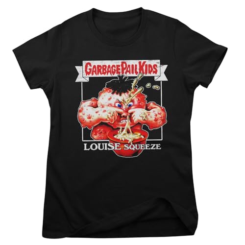T-shirt femme Garbage Pail Kids Louise Squeeze noir en coton taille S