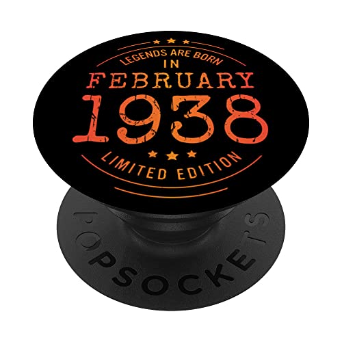 Cumpleaños Febrero 1938 Edición Limitada Regalo February PopSockets PopGrip Intercambiable
