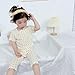 Girls Ribbed Knit 𝐋ounge Set Short Sleeve Top and Capri Pants 𝐒leepwear Baby Polka Dot 𝐏ajamas (Beige, 18-24 Months)