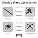 Hypergiant Retail Display Stand 7 Tier Rotating Rack For Store Display Shelves,Jewelry Keyring Socking Hats,Movable Shop Spinner for Toys Show ,Black,Adjustable height