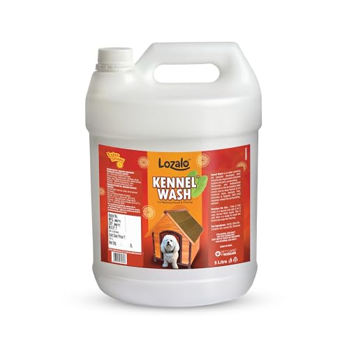 Image of Lozalo Kennel Wash Liquid 5 Litre for Washing Dog Kennel & Flooring, Pet Shops, Veterinary Clinics & Grooming Salons (Red)