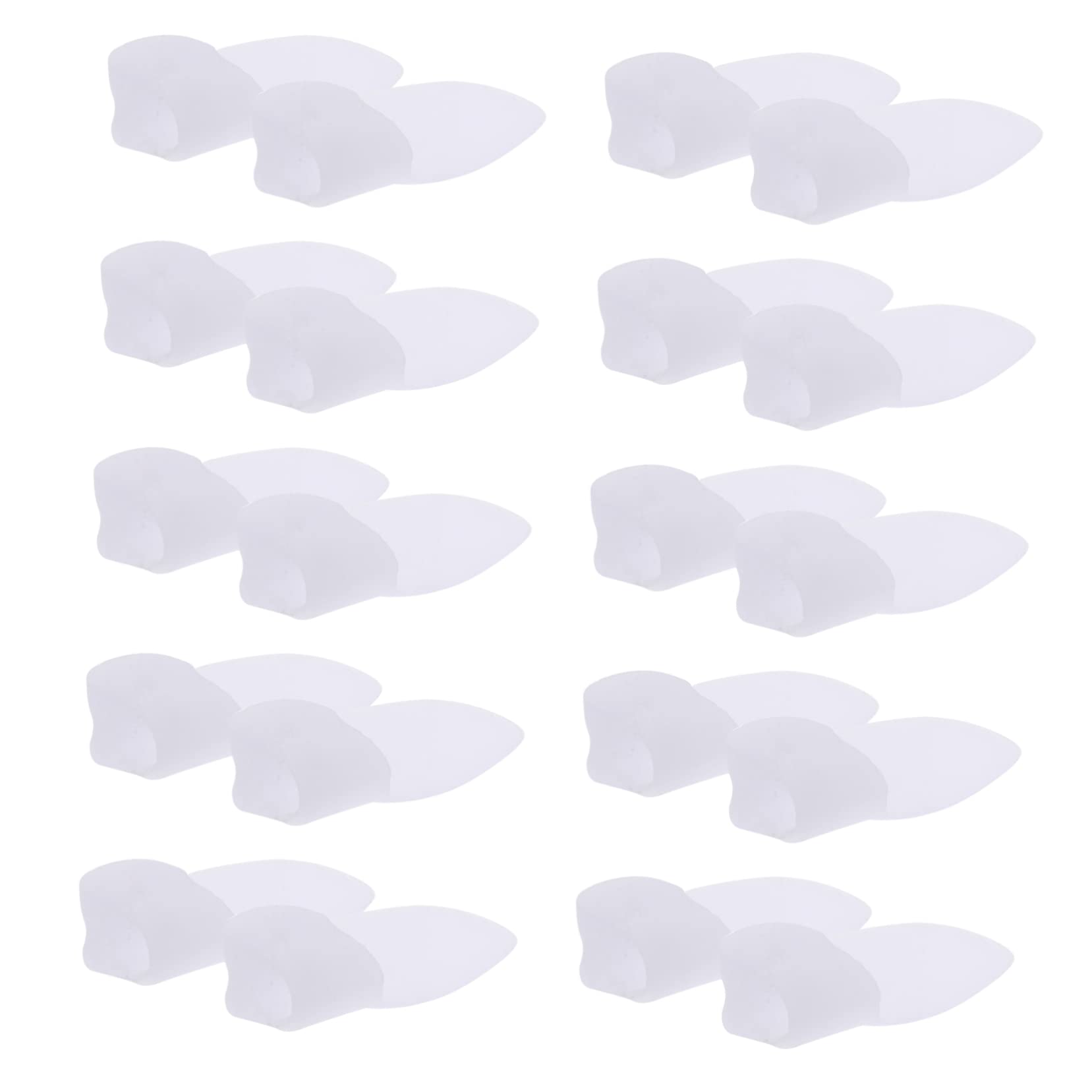 GOOHOCHY 10 Pairs Silicone Toe Protector for Hallux Toe Separation and Comfortable Toe Alignment