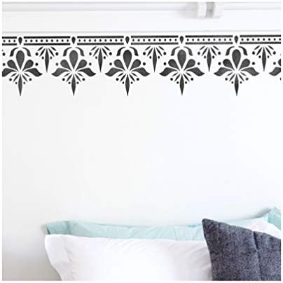 Sagar Border Wall Furniture Floor Stencil for Painting M