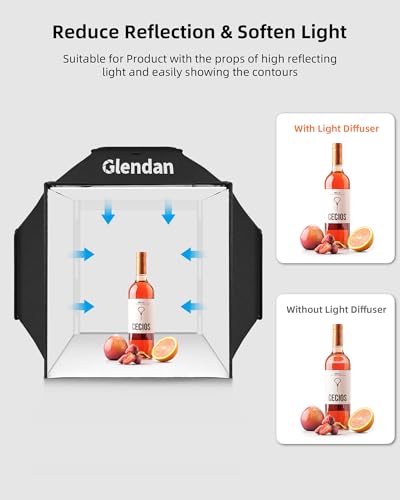 Glendan Portable Photo Studio Light Box with 1222 LED Lights