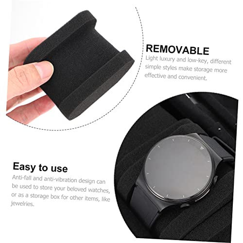 Boîte à montres noire anti-chute et étui de protection pour bijoux